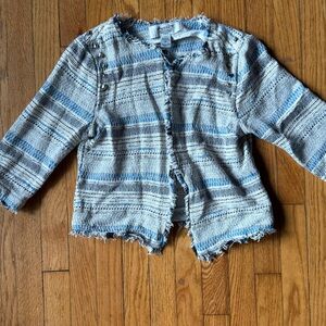 American Rag Blue and Cream Textured Jacket
